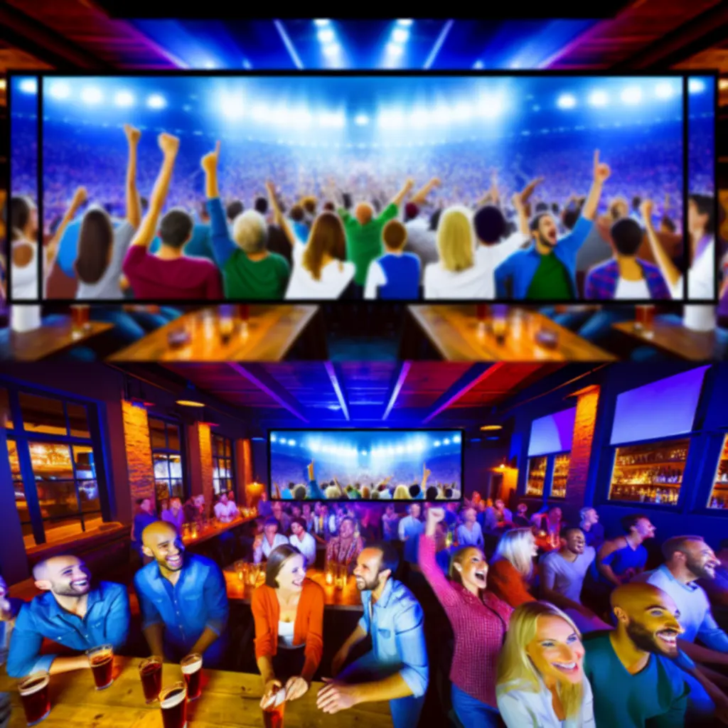 Crowd enjoying drinks and live action at the bar in Suom Fun Ville.