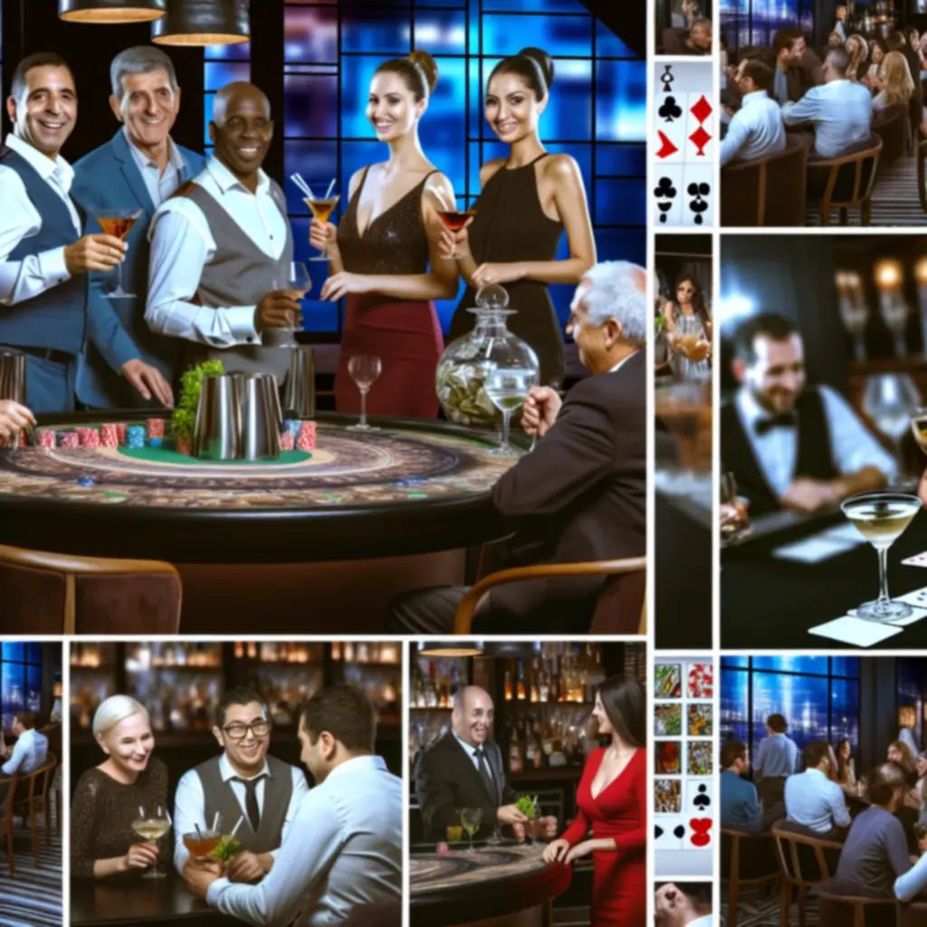 Guests enjoying poker tournaments and live sports at Suom Fun Ville